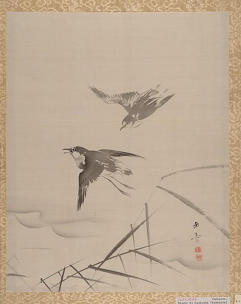 Small Birds And Bamboo — Kawabata Gyokushō