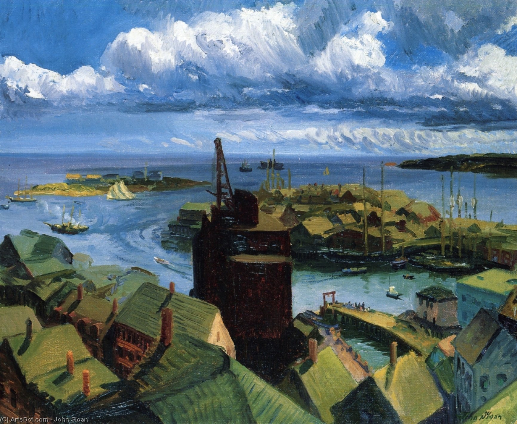 Gloucester Harbor — Джон Француа Склён