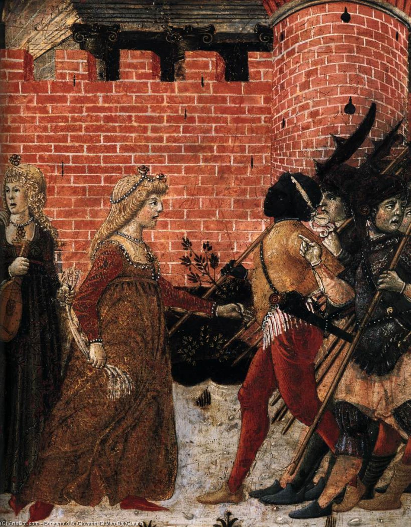 The Meeting Of Jephthah And His Daughter (detail) — Benvenuto Di Giovanni Di Meo Del Guasta