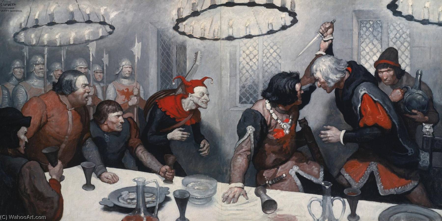 The Governor, Infuriated By The Attack Upon Him, Thundered Stand Where You Are, Or, On My Oath, My Men Shall Cut You Down — N.c. Wyeth