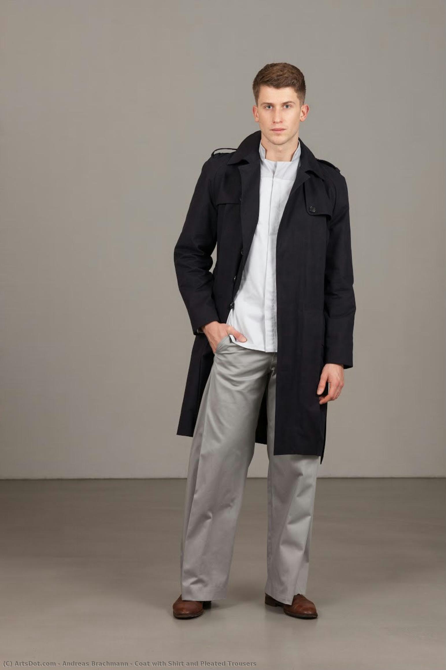 Coat With Shirt And Pleated Trousers — Andreas Brachmann