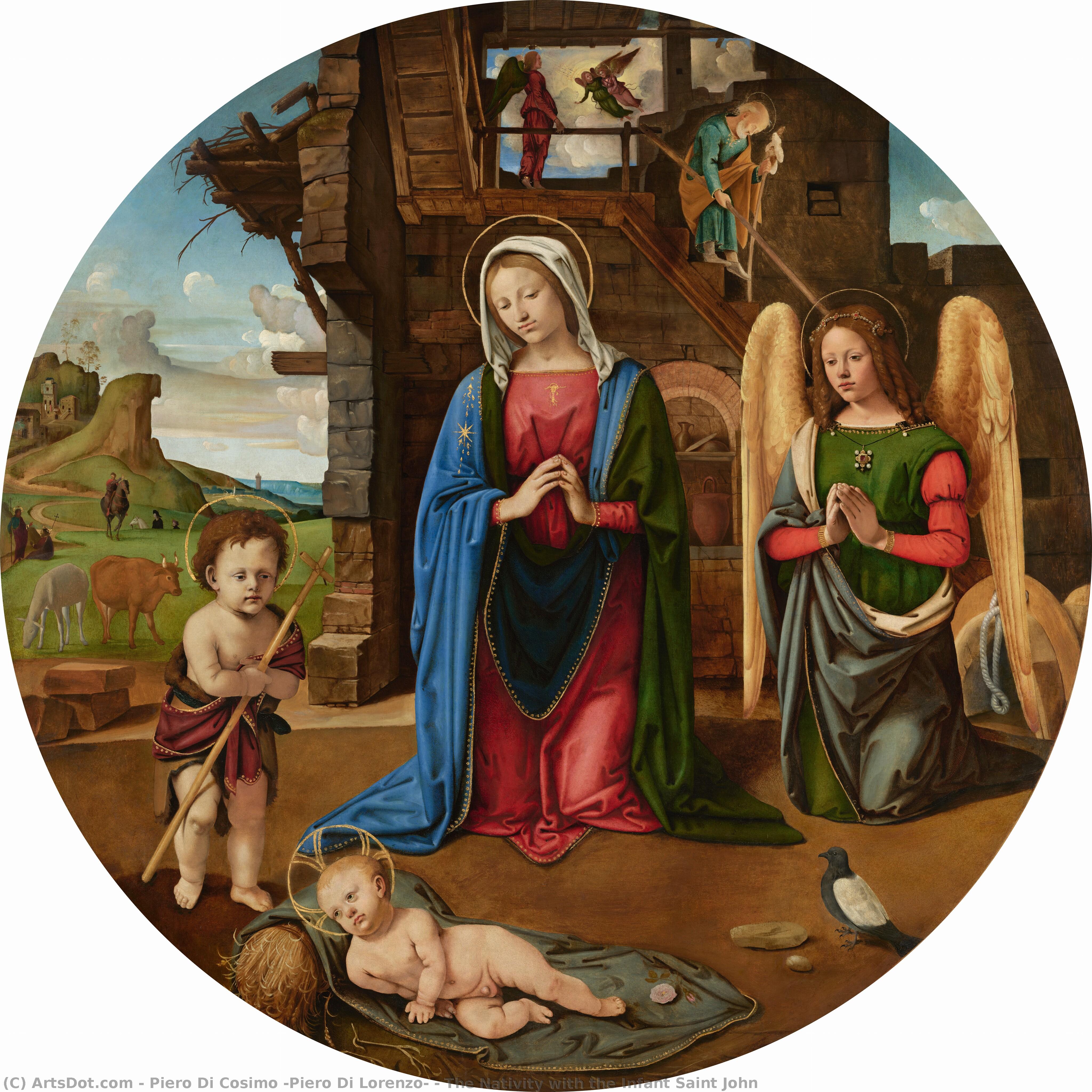 The Nativity With The Infant Saint John — Piero Di Cosimo (piero Di Lorenzo)