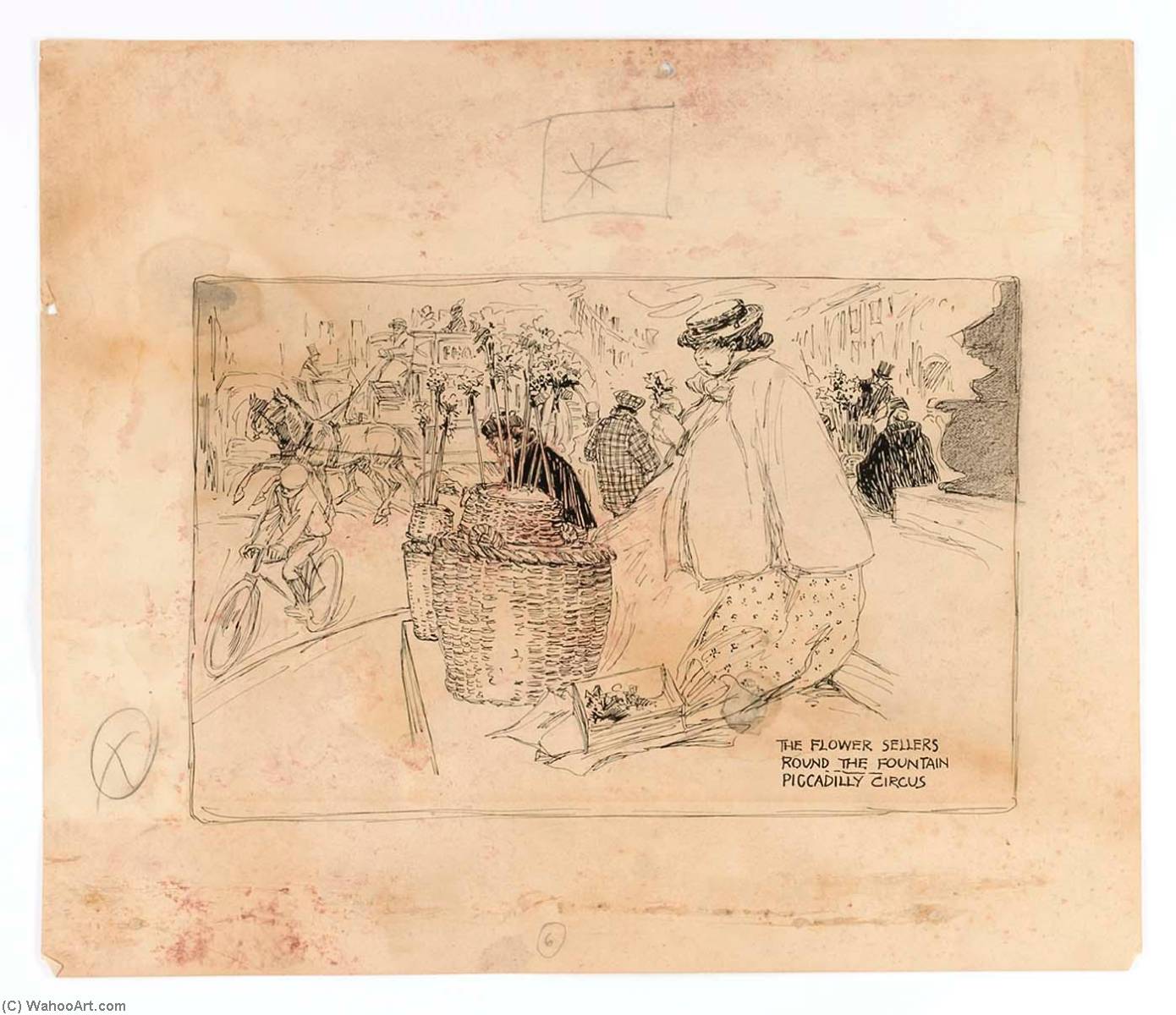 The Flower Sellers Round The Fountain — Haydon Jones
