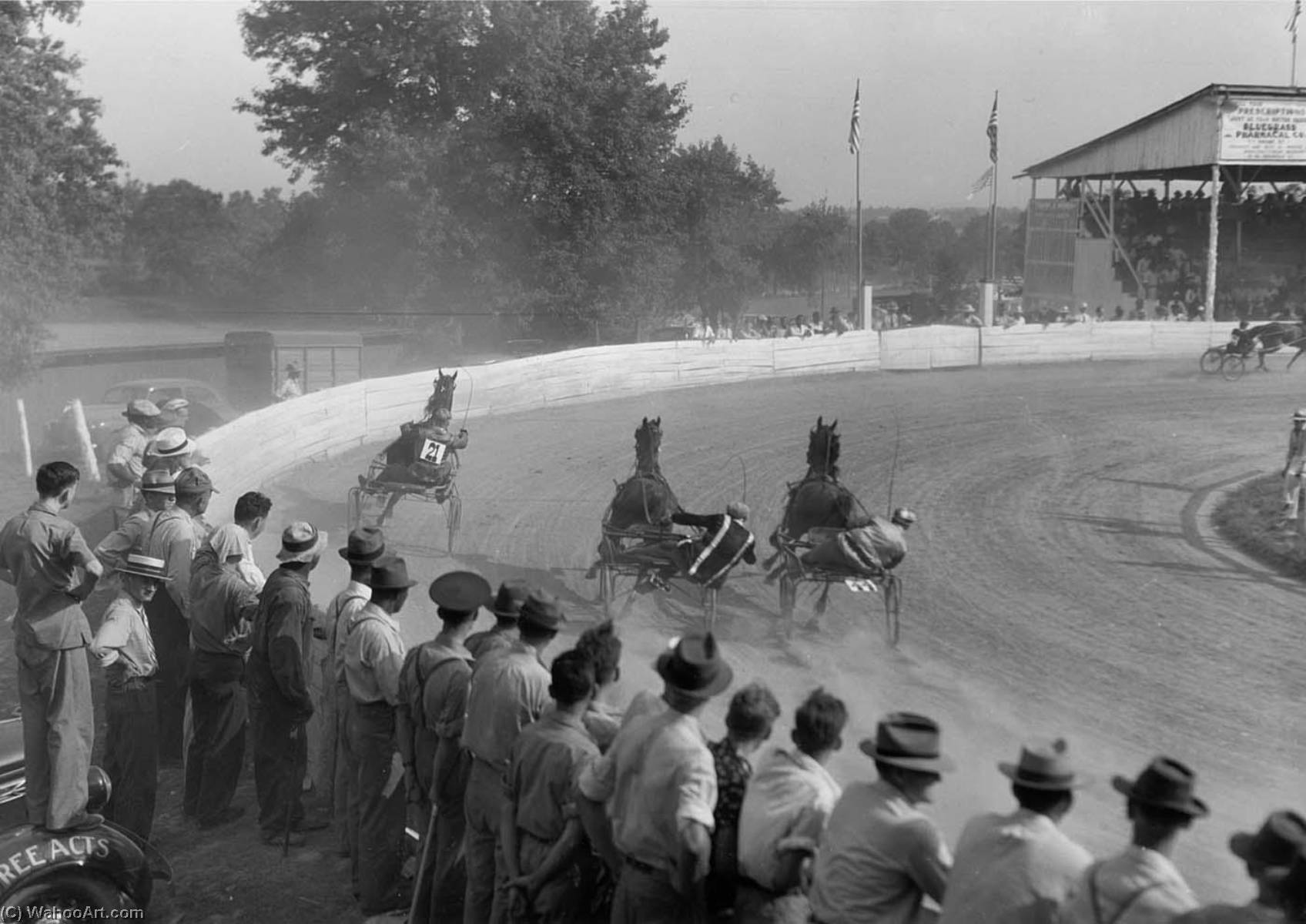 Sulky Races, Shelby County Fair, Kentucky — Marion Post Wolcott