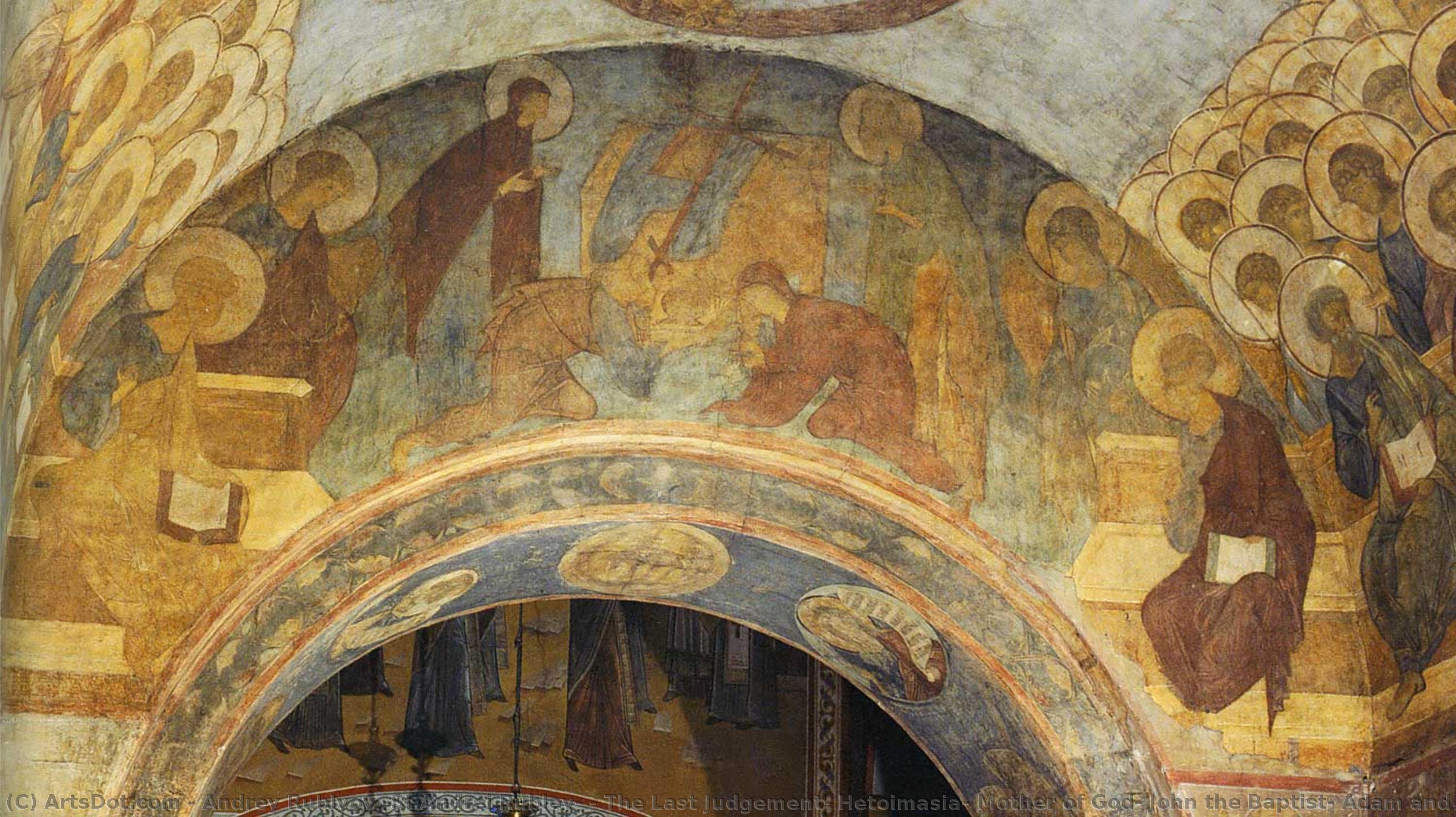The Last Judgement: Hetoimasia, Mother Of God, John The Baptist, Adam And Eve, The Angels, The Apostles Peter And Paul — Andrei Rubljow