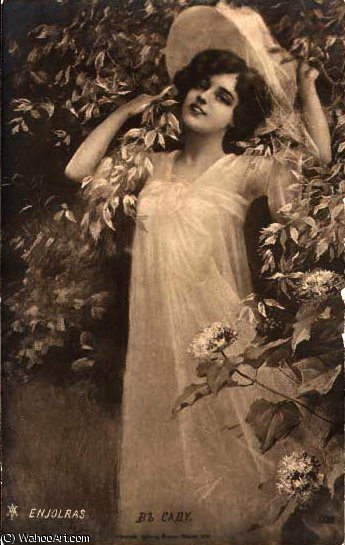 Belle Woman In White As Nymph — Delphin Enjolras