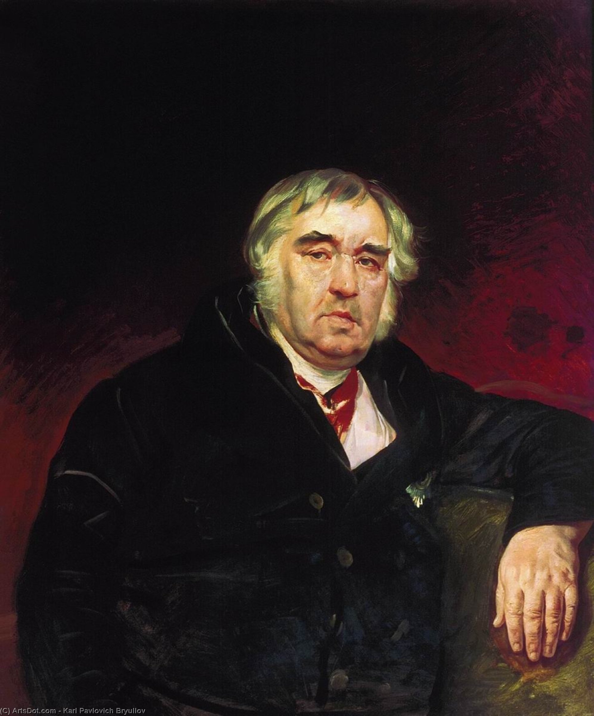 Portrait Of I. A. Krylov — Karl Pavlovich Bryullov