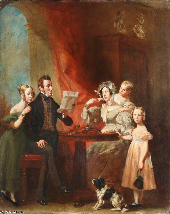 The Town Clerk Of Brecon And His Family — George Hayter