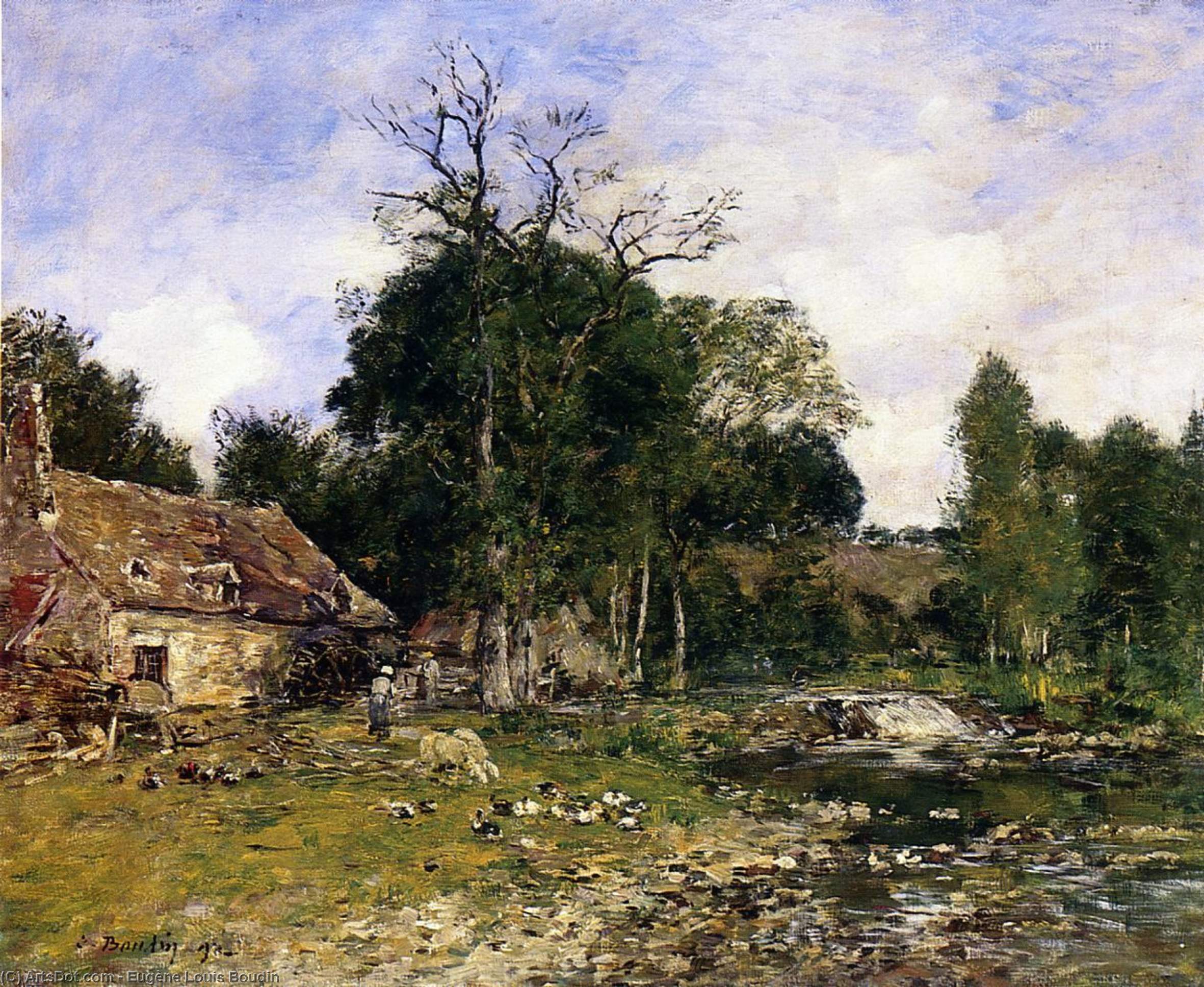 The Mill, Saint-cenery — Eugène Louis Boudin