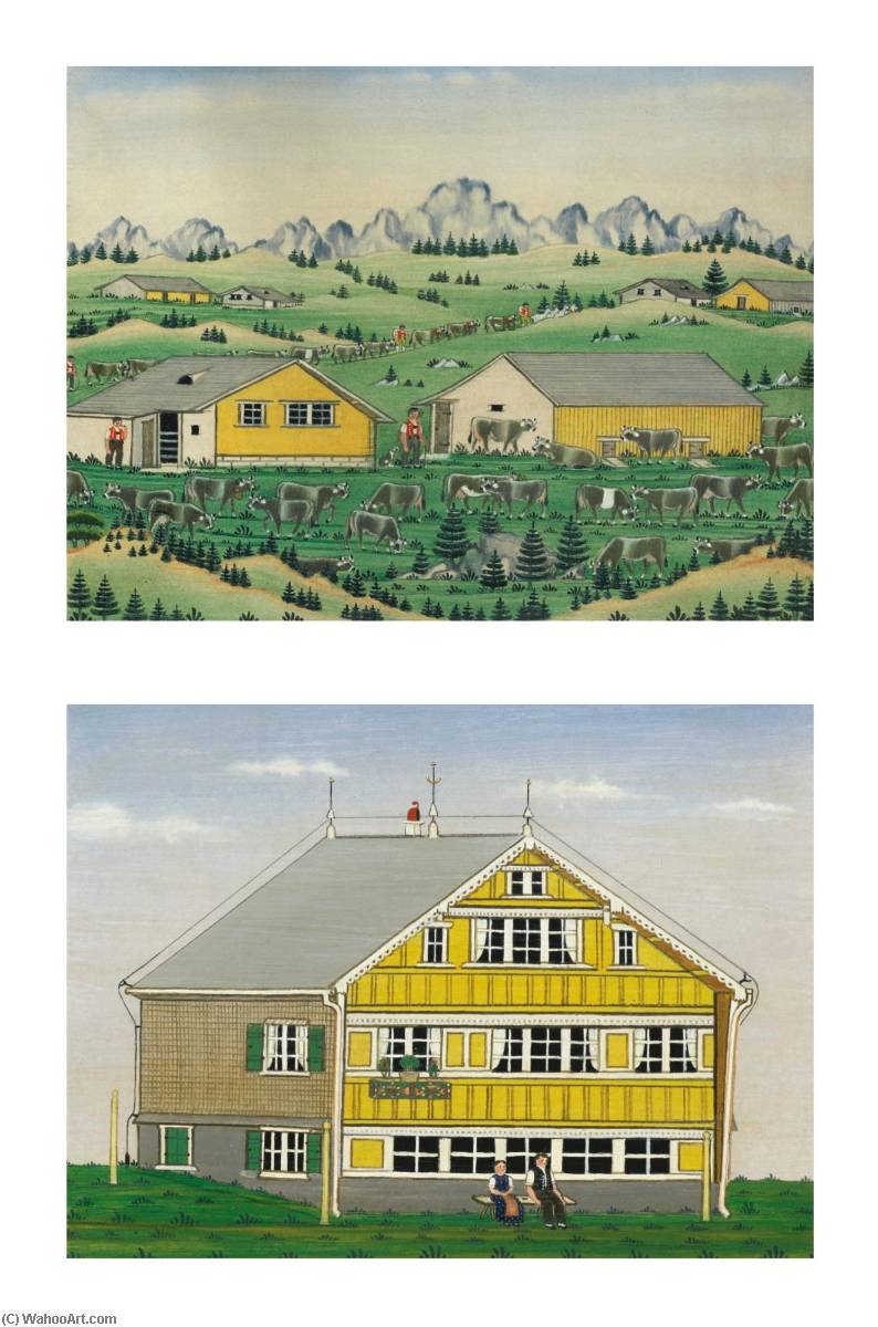 Auf Der Alp, 1892 Gelbes Bauernhaus — Johannes Zülle