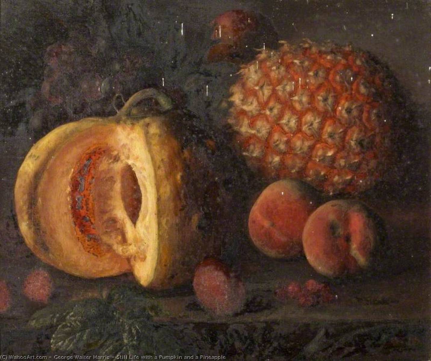 Still Life With A Pumpkin And A Pineapple — George Walter Harris