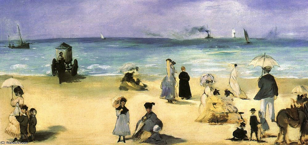 On The Beach At Boulogne, Virginia Museum Of Fine Arts — Едуар Мане