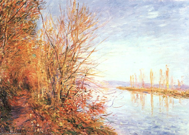 The Chemin De By Through Woods At Roches-coutaut St. Martin's Summer — Alfred Sisley