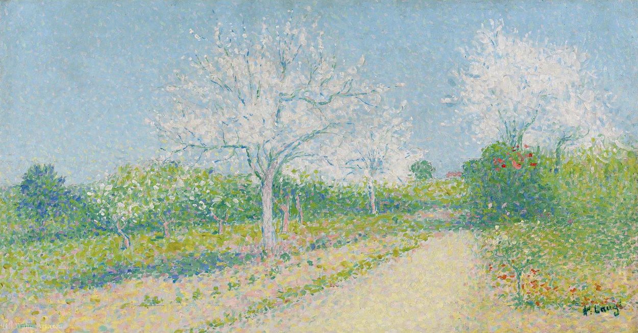 Almond Trees Blooming Near Cailhau — Achille Laugé