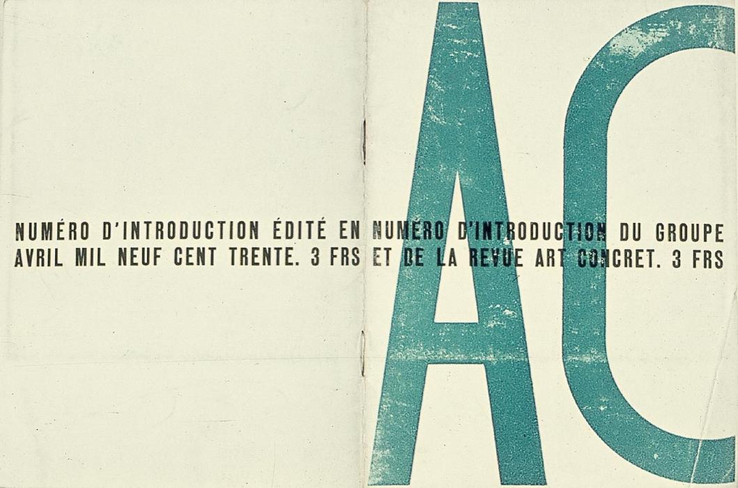 Cover Of The Launch Issue Of Art Concret — Theo Van Doesburg