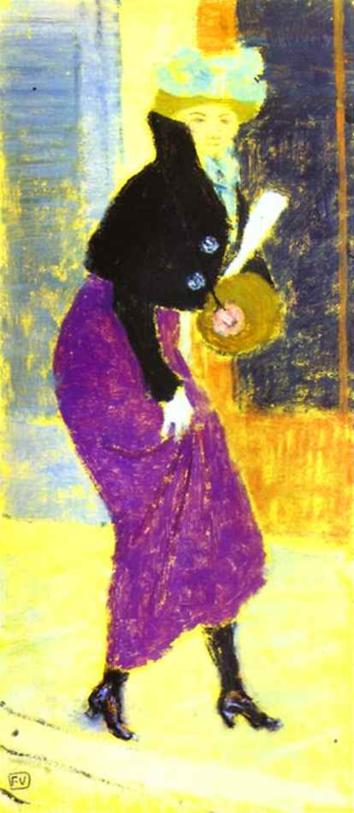 In The Street Woman With Muff — Félix Vallotton