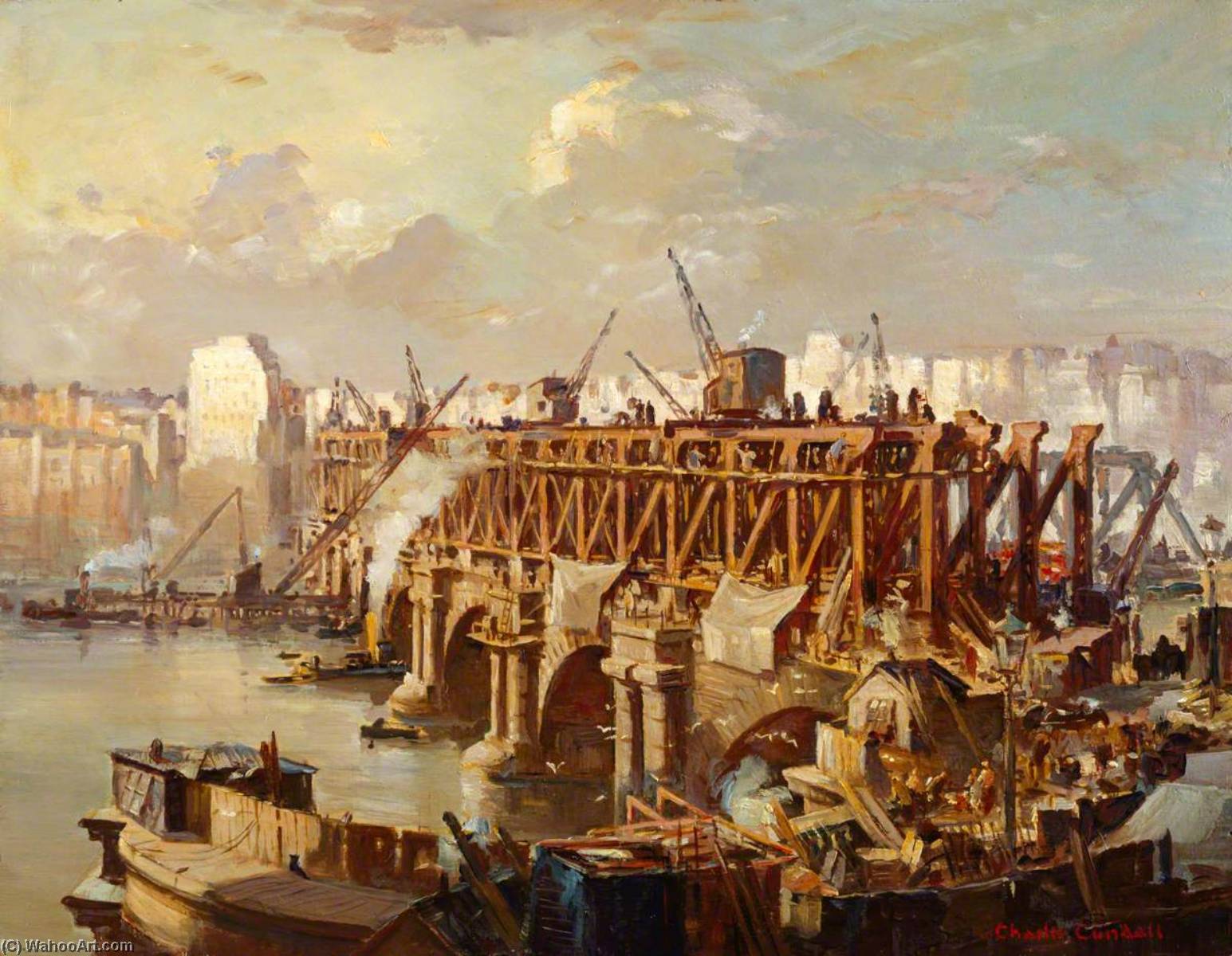 Demolition Of Waterloo Bridge, 1935 — Charles Ernest Cundall