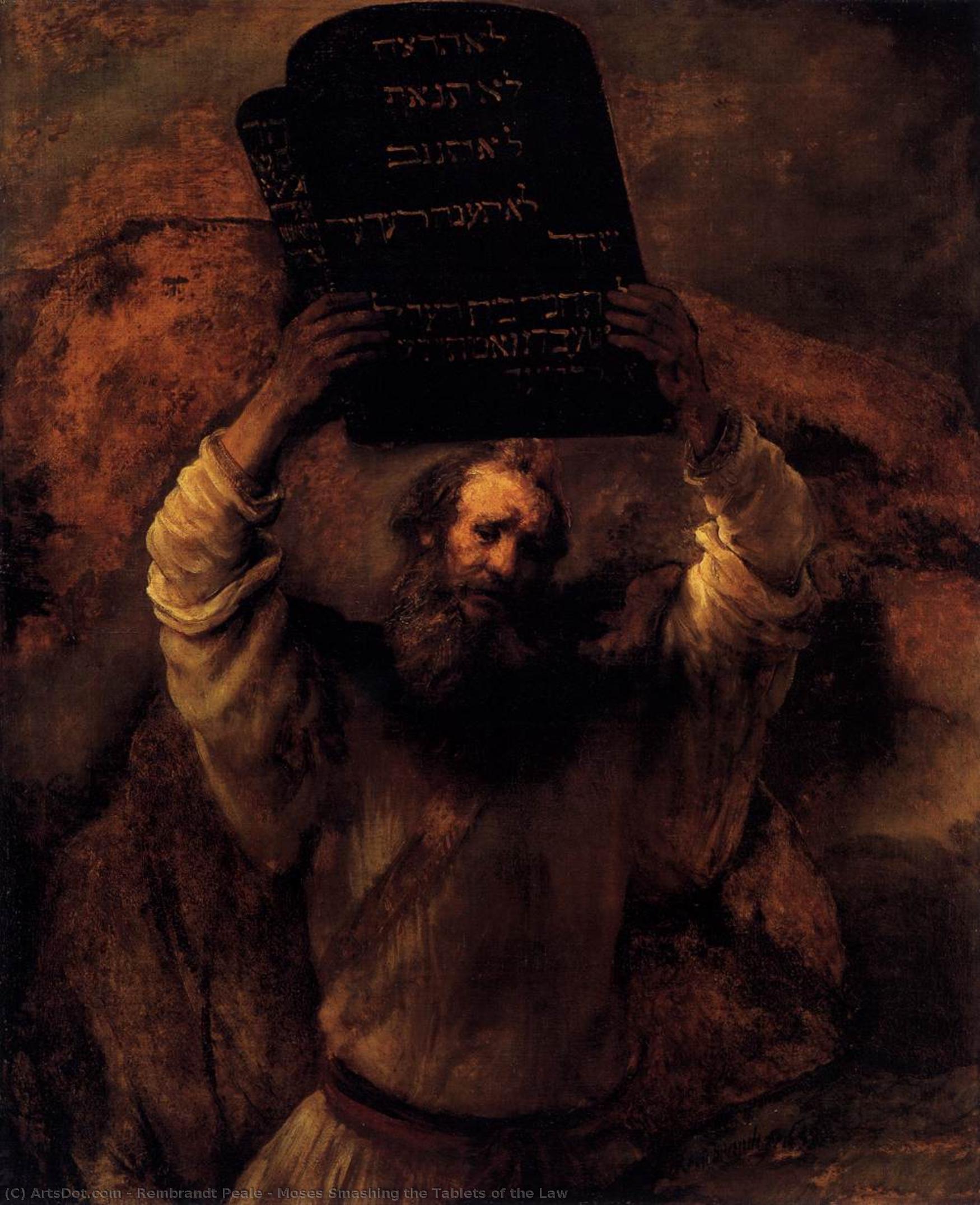 Moses Smashing The Tablets Of The Law — Rembrandt Peale