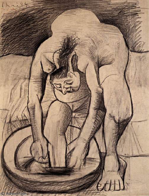 Femme Se Lavant Le Pied — Pablo Picasso