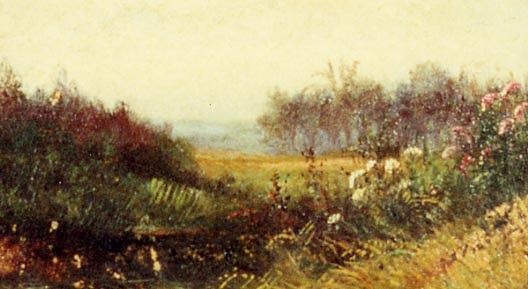 Landscape With Wild Flowers, (painting) — George Innes