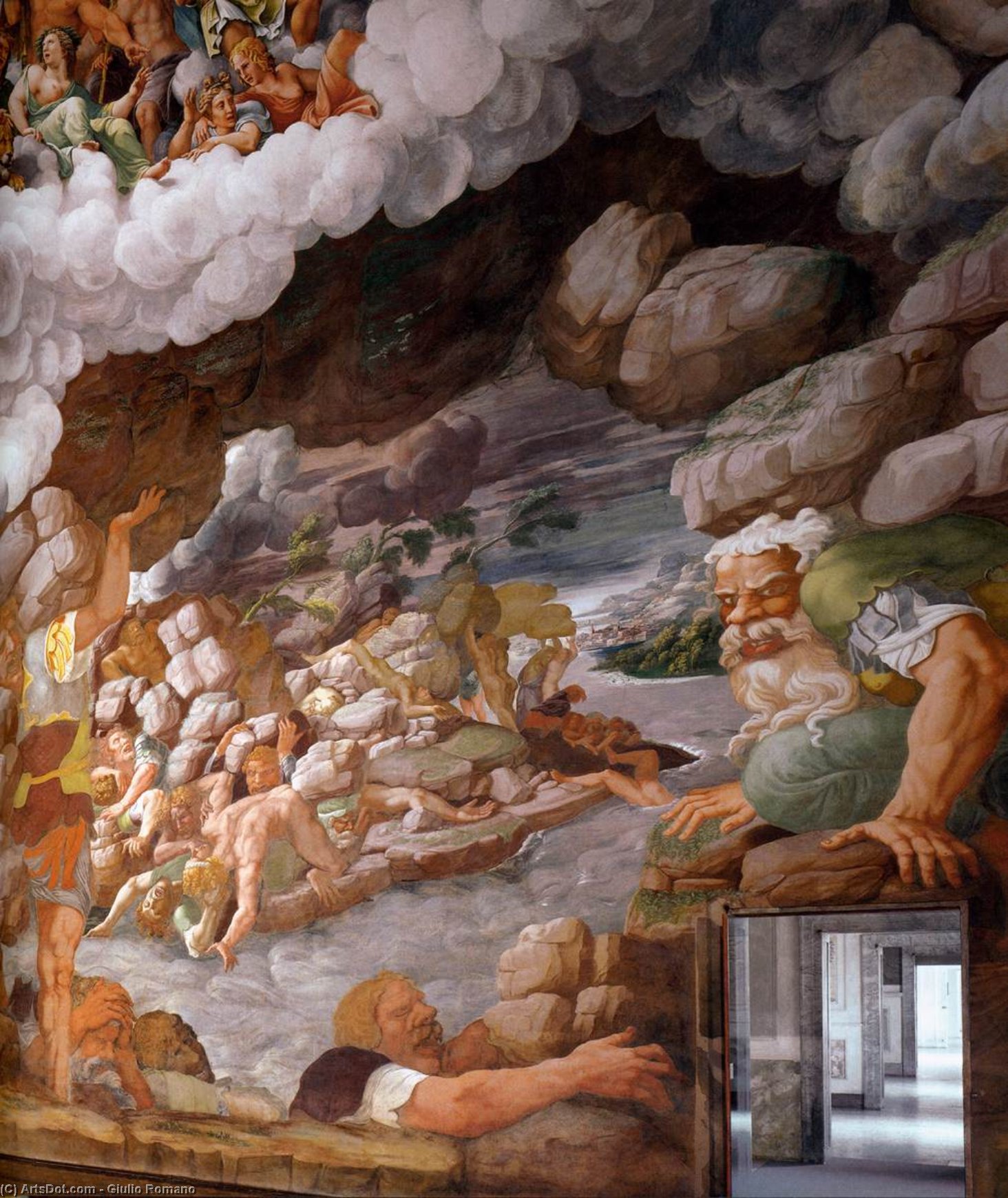 Fresco On The South Wall (detail) — Giulio Romano