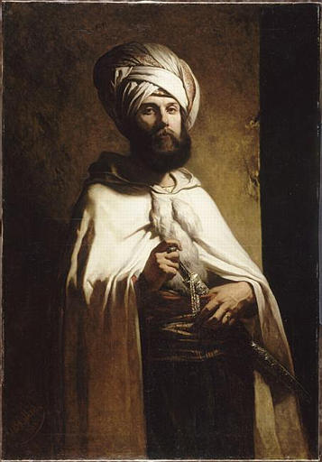 Portrait Du Peintre Et Graveur Charles Cousin En Costume Arabe — Louis Gallait