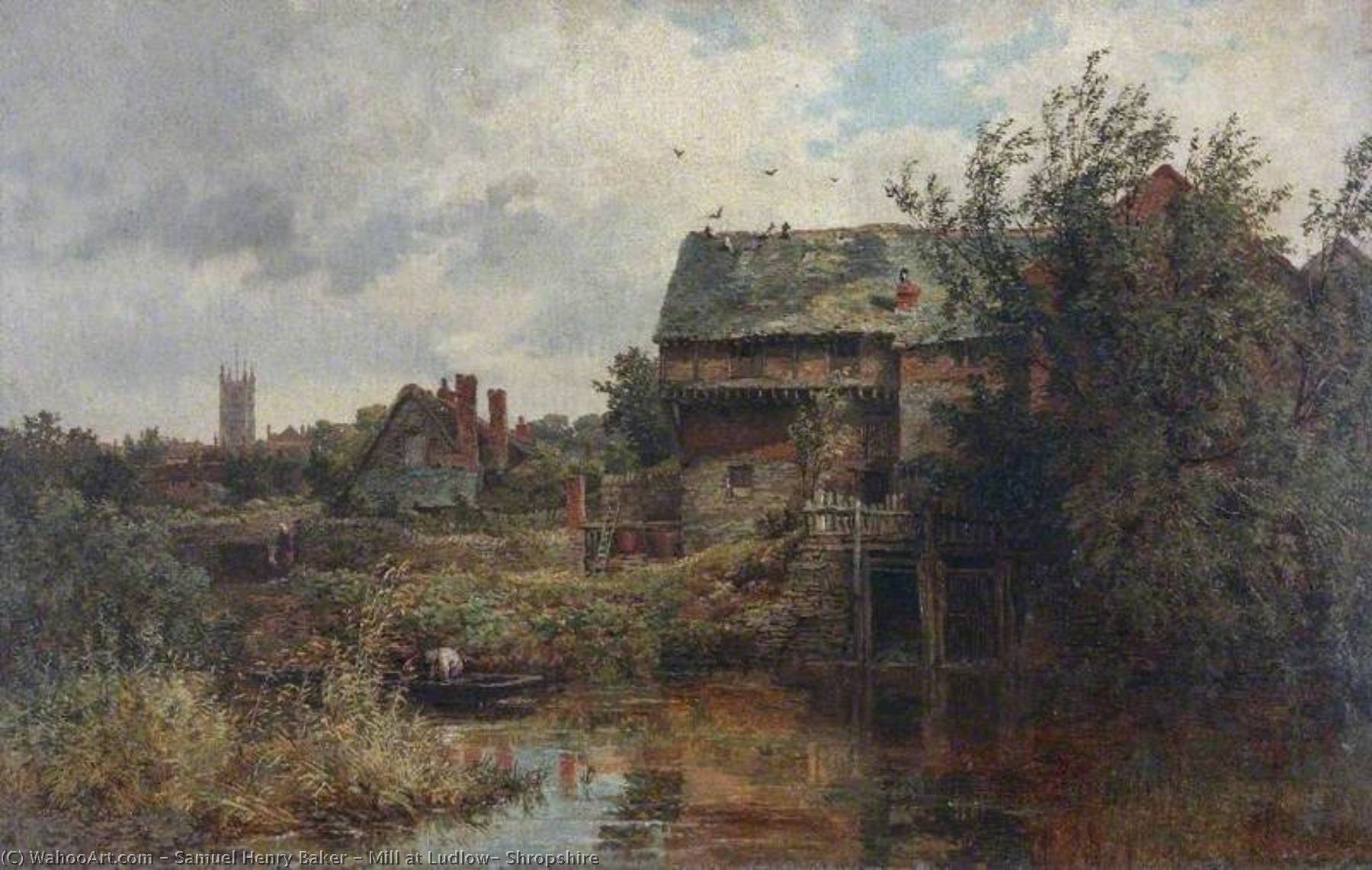 Mill At Ludlow, Shropshire — Samuel Henry Baker