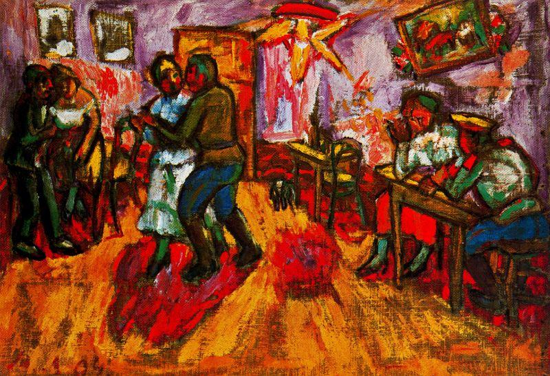 Little Cabaret For Soldiers — Mikhail Fiodorovich Larionov