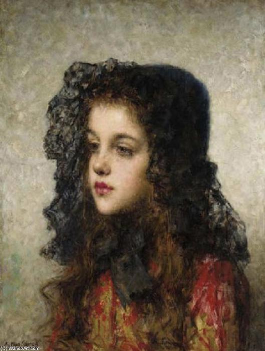 Little Girl With Veil — Alexei Alexeievich Harlamoff