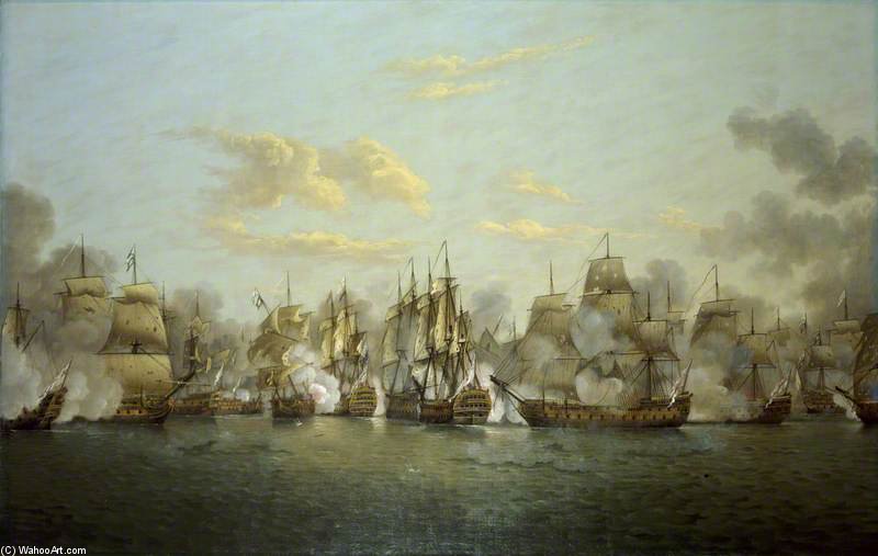 Rodney In The 'formidable' Breaking The French Line — Thomas Luny