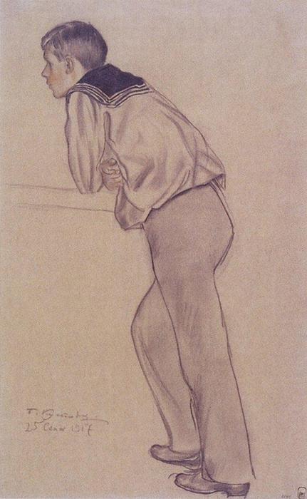 Portrait Of K.b. Kustodiev — Boris Mikhailovich Kustodiev