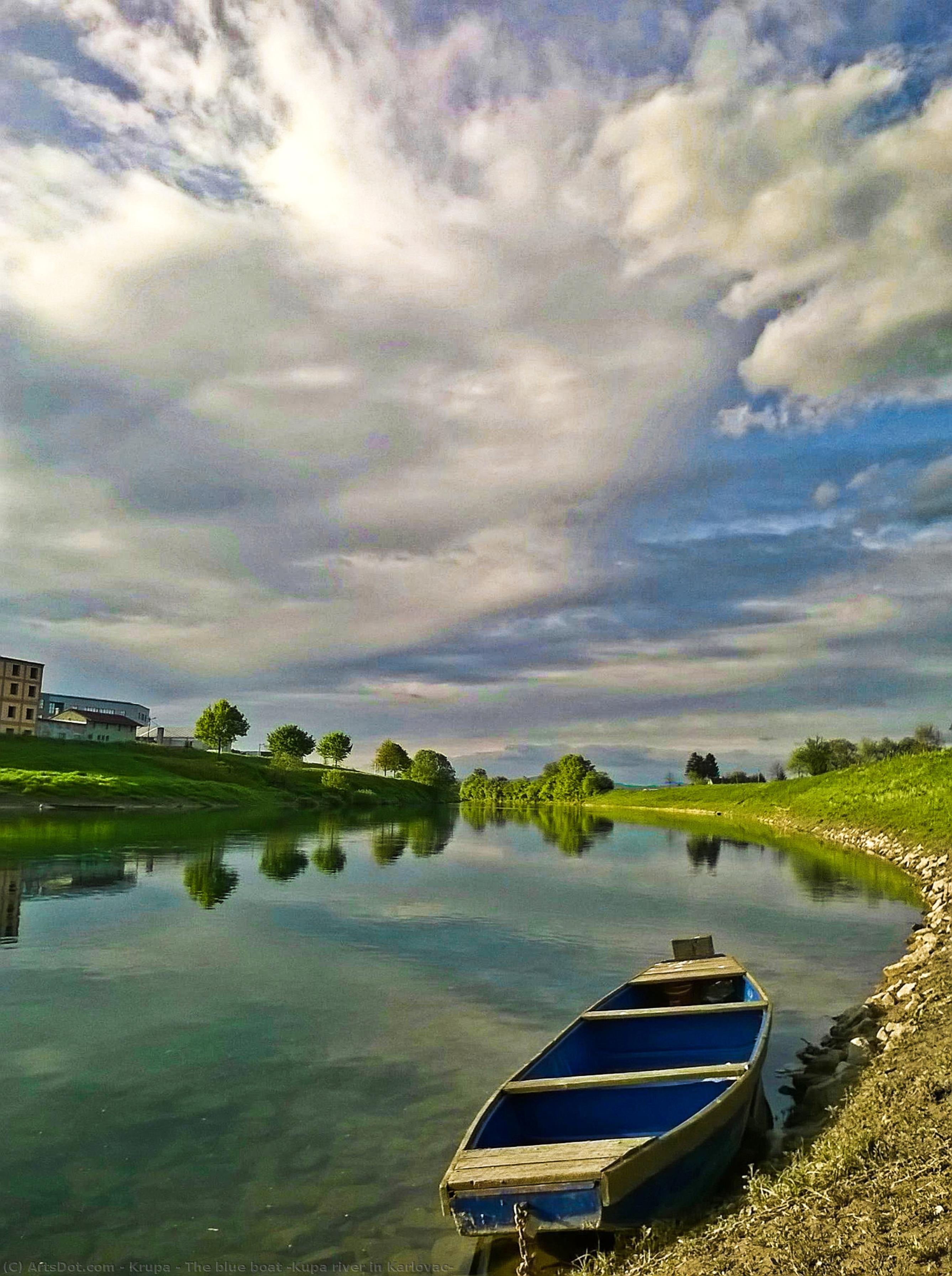 The Blue Boat (kupa River In Karlovac) — Alfred Freddy Krupa