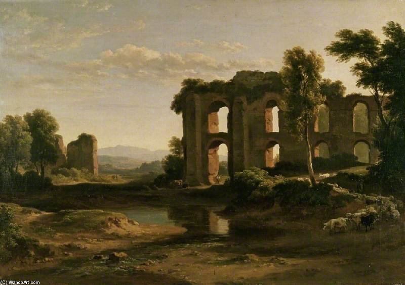 Landscape Near Tivoli, With Part Of The Claudian Aqueduct — Ramsay Richard Reinagle