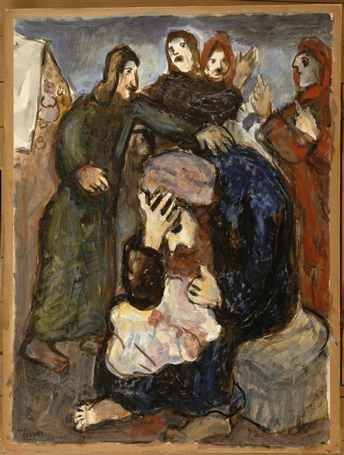 Jacob Weeps Over Joseph's Tunic — Марк Шагал