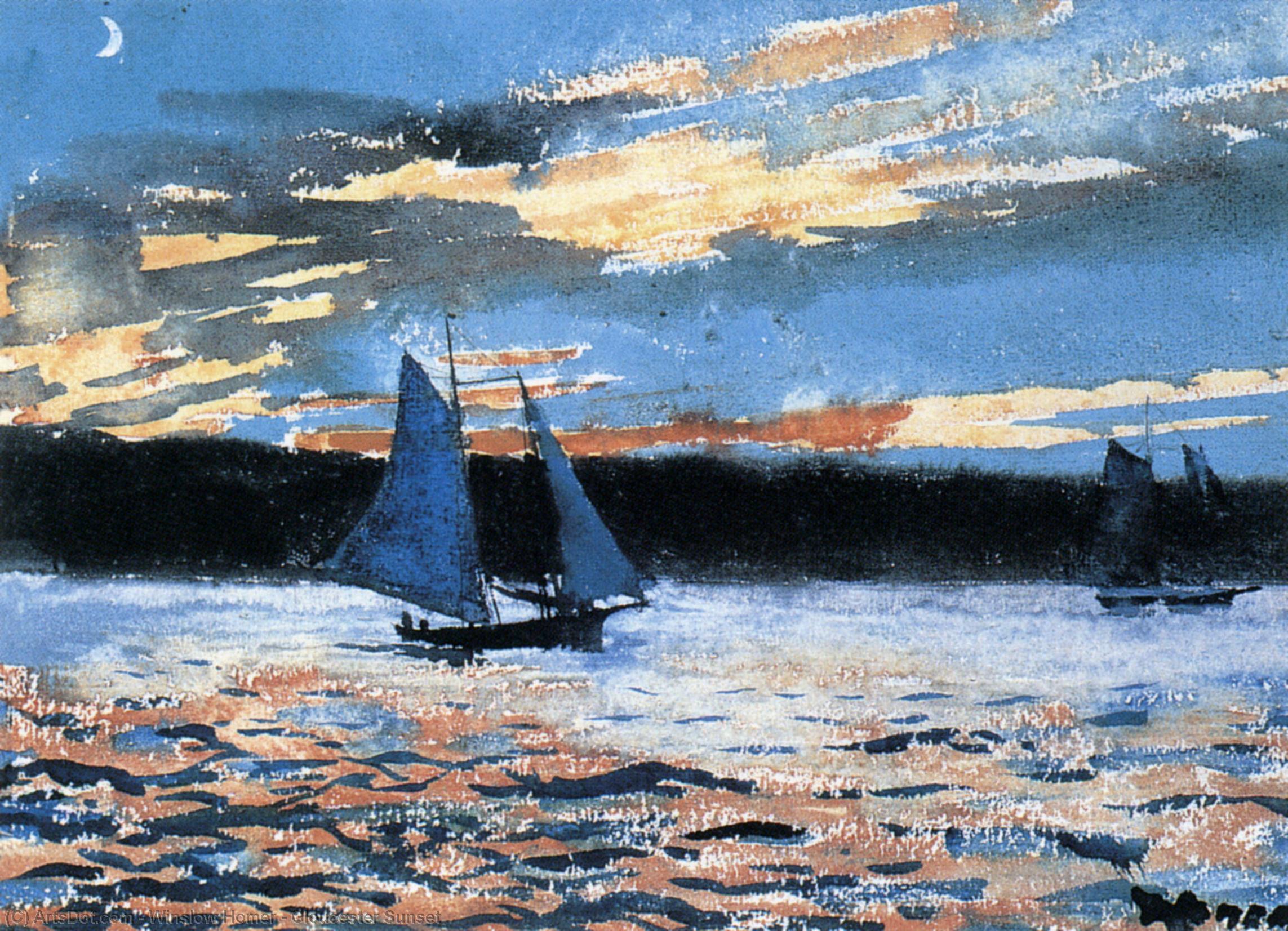 グロスターの夕日 — ウィンズロー・ホマー