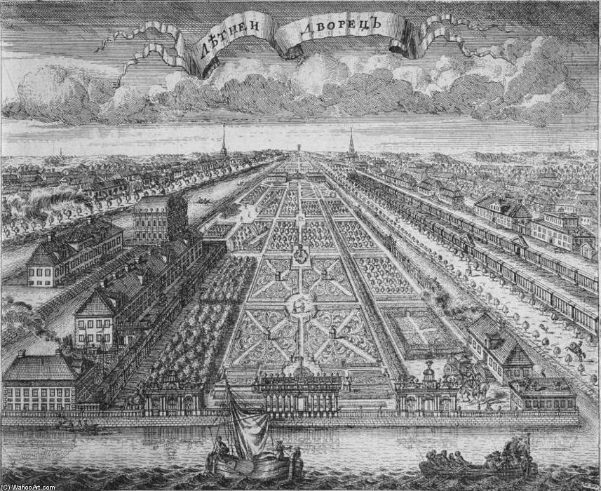 View Of The Summer Gardens From The Neva River — Aleksey Fyodorovich Zubov