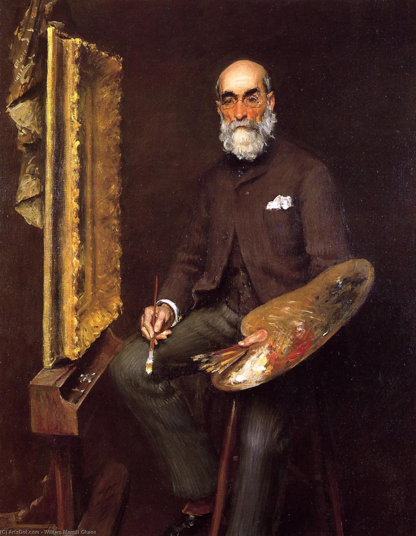 Portrait Of Worthington Whittredge — William Merritt Chase