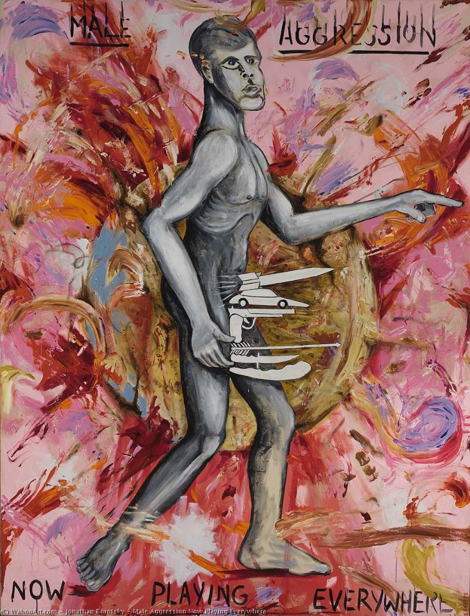 Male Aggression Now Playing Everywhere — Jonathan Borofsky