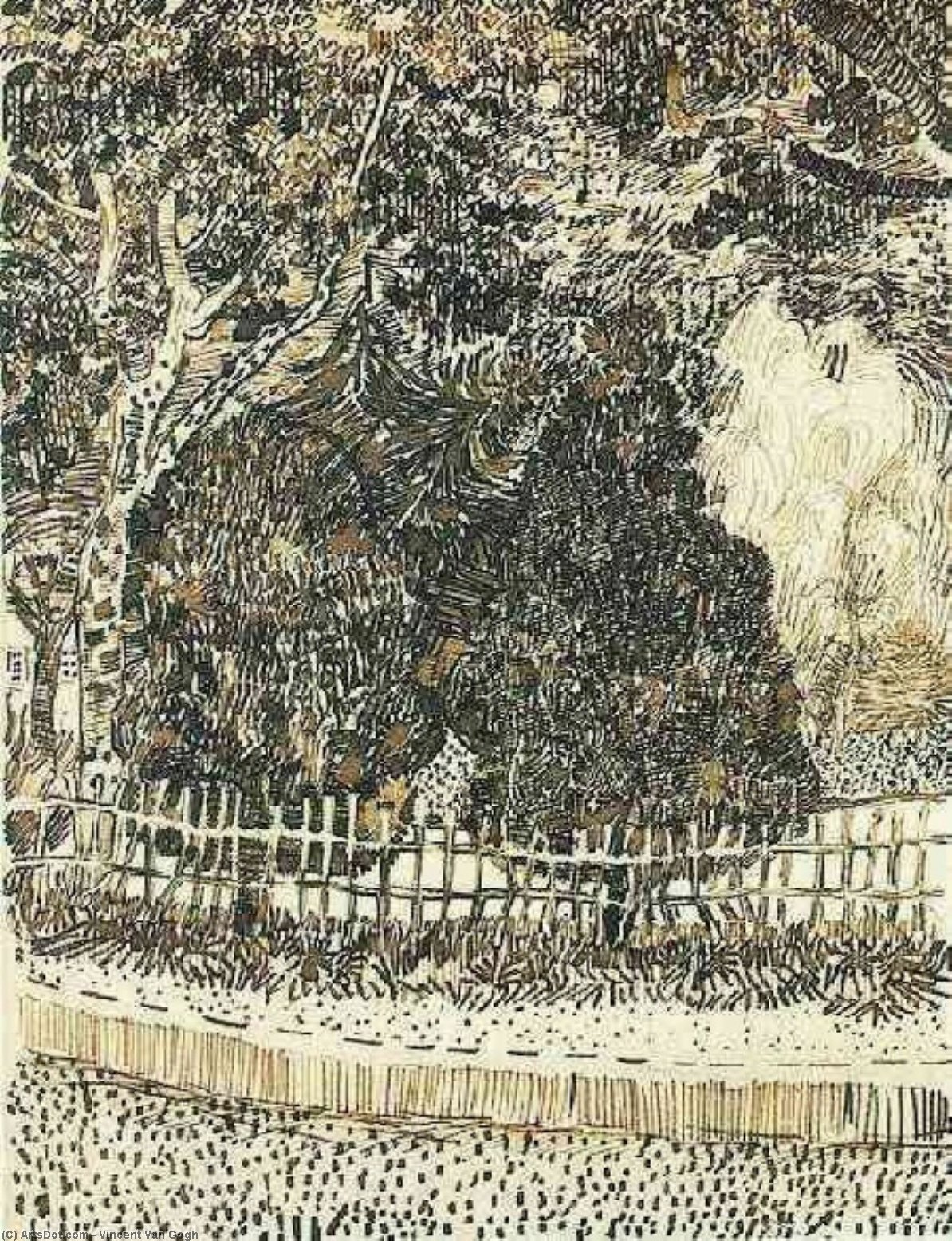 Jardín Público Con Valla — Vincent Willem Van Gogh