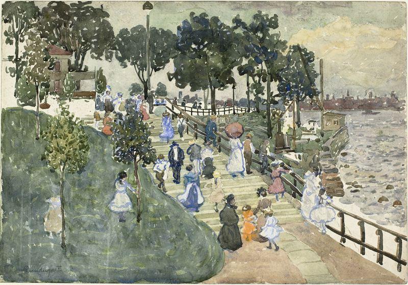 New York City, 86th Street And East River — Maurice Brazil Prendergast
