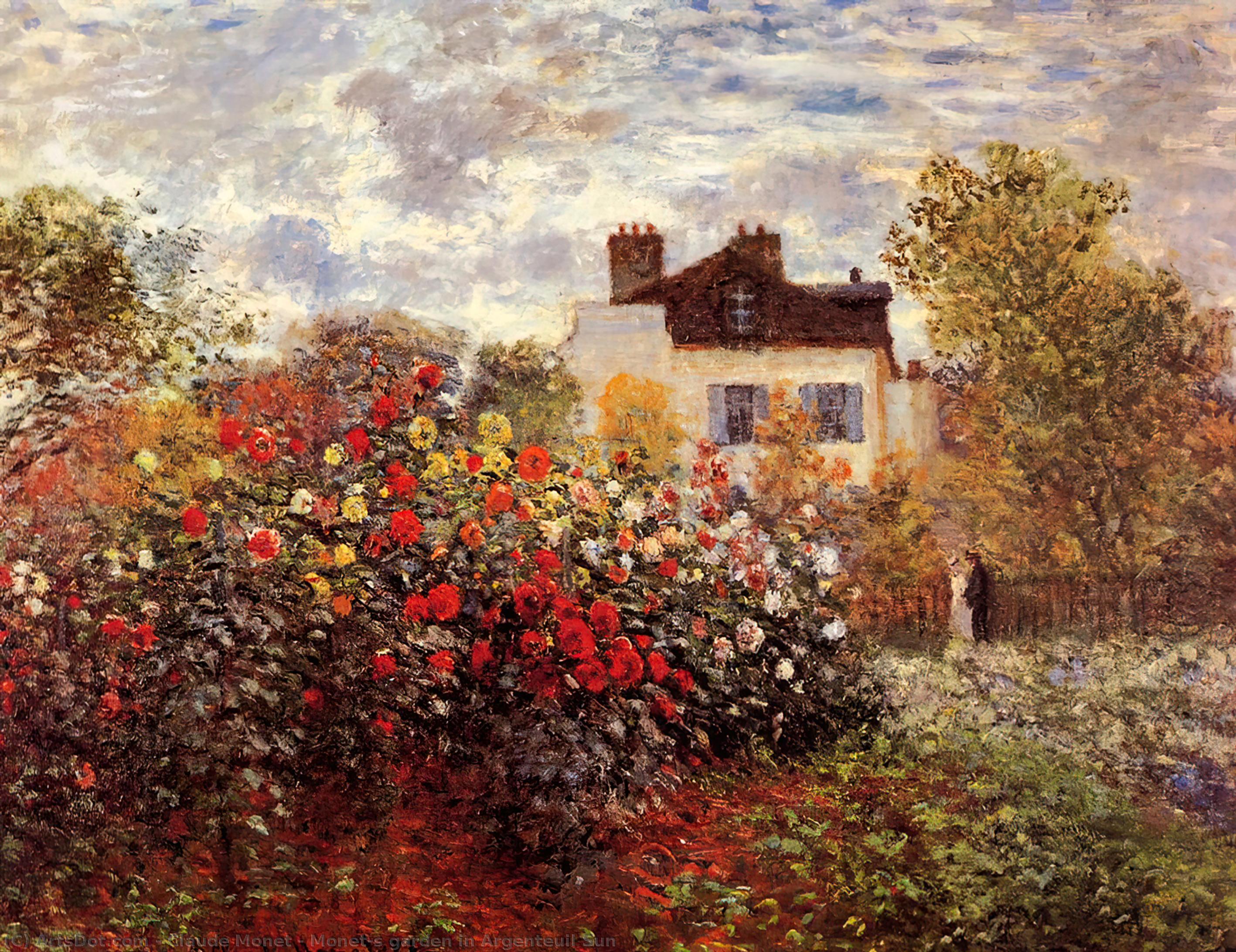 Monet's Garden In Argenteuil Sun — Claude Monet