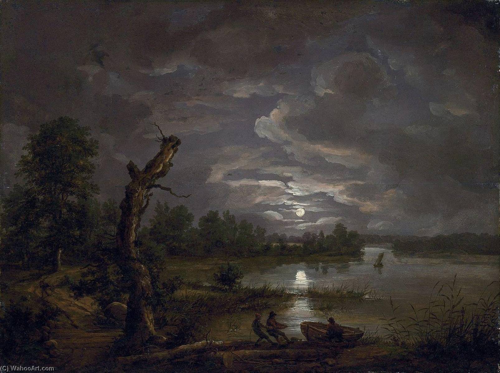 Lake Esrom By Moonlight — Johan Christian Claussen Dahl