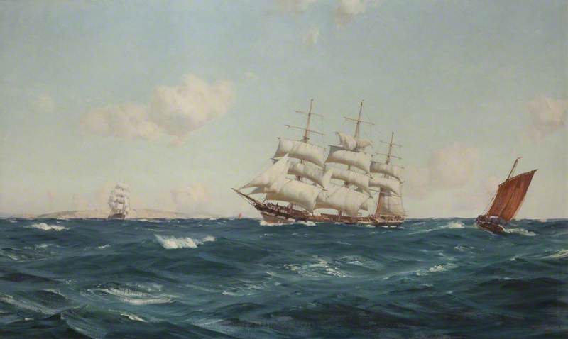 A Strong Breeze In The Channel — Thomas Jacques Somerscales