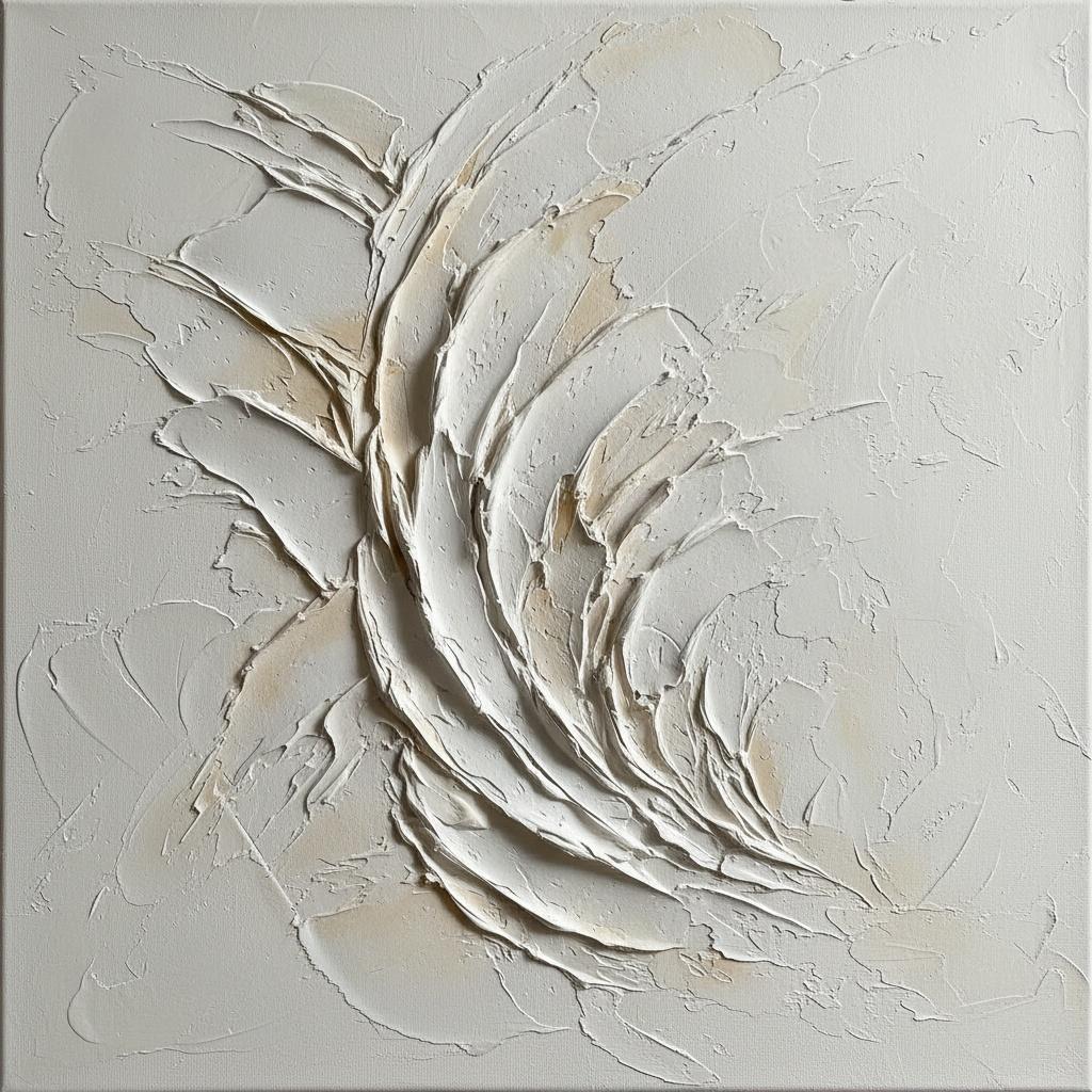 Alabaster Rhythms: A Monumental Study In Sculptural Relief And Ethereal Motion — David Moreau