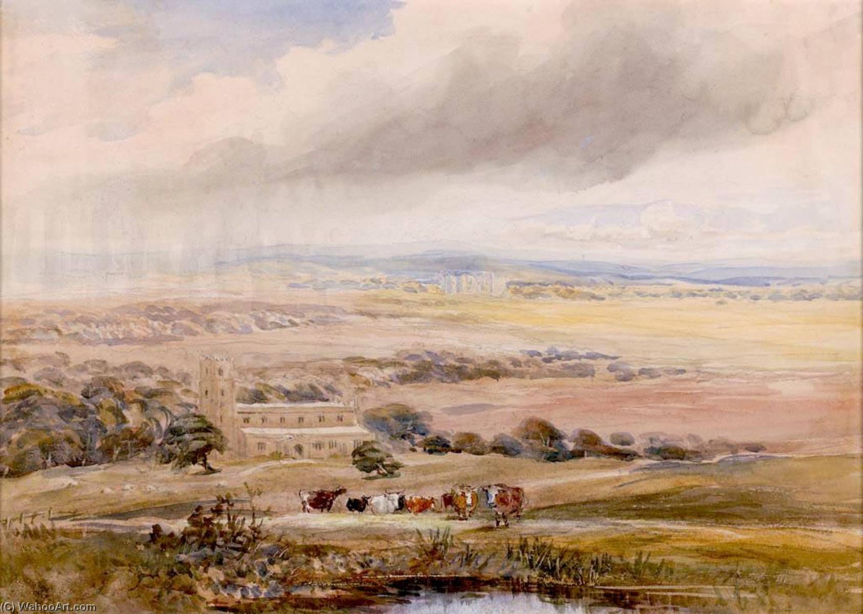 Distant View Of Raby Castle, Durham — David Cox The Elder