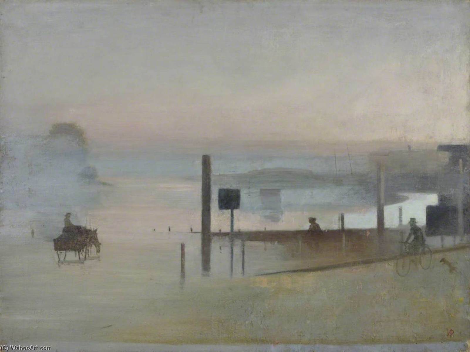 The Quiet River The Thames At Chiswick — Victor Pasmore
