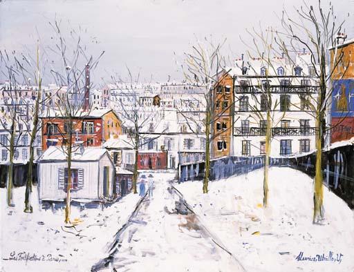 Fortifications In Paris In The Snow — Maurice Utrillo