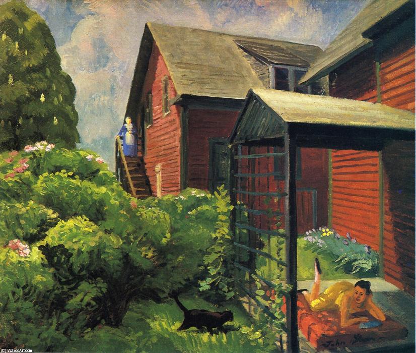 Sally And Paul, Reds And Greens — John French Sloan