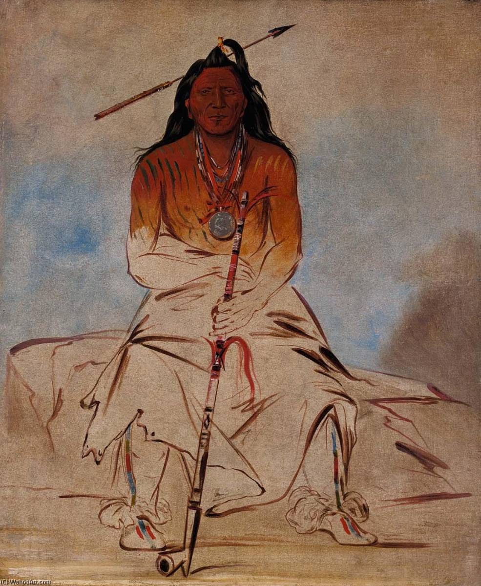 Ah Sháw Wah Róoks Te, Medicine Horse, A Grand Pawnee Brave — George Catlin