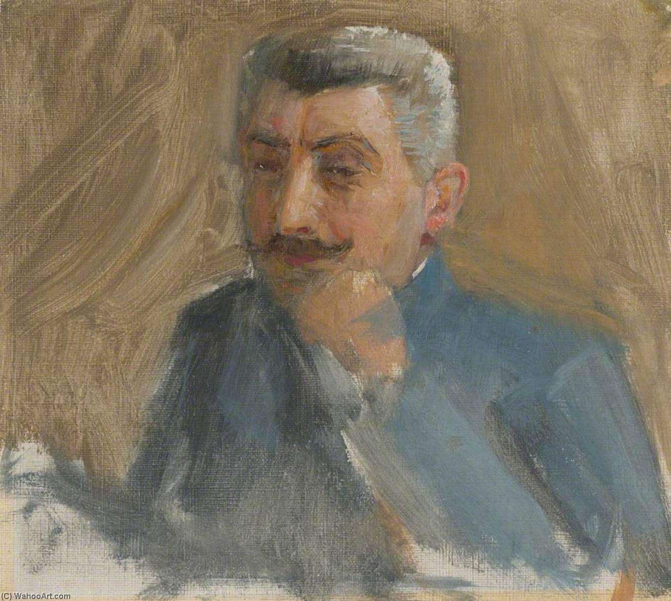 Major Lacombe, Chief Of French Staff (preparatory Study For 'the Supreme War Council In Session At Versailles On 3rd July 1918' And 'armistice Meeting 3rd And 4th November 1918') — Herbert Arnould Olivier
